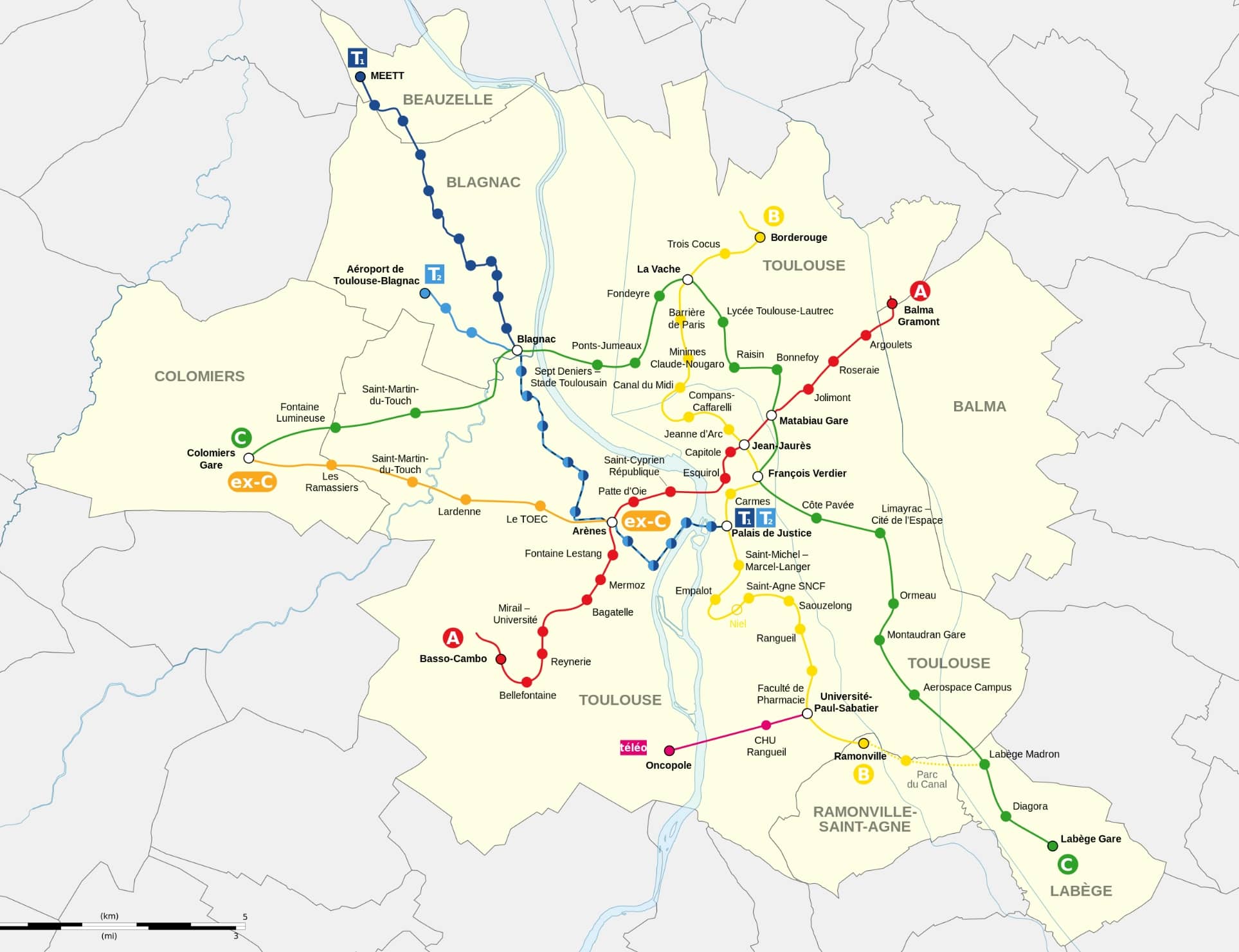 stations de métro de Toulouse